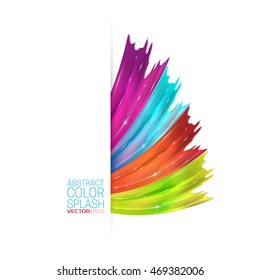 Abstract colored splashes isolated on white background. Vector illustration