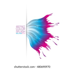 Abstract colored splashes isolated on white background. Vector illustration