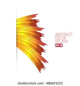 Abstract colored splashes isolated on white background. Vector illustration