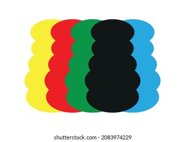 Abstract colored spot on a white background.