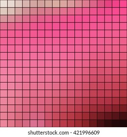 Abstract colored square mosaic tile pink background for any design, square format.