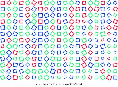 Abstract colored square, rectangle shape pattern. Good for web page, wallpaper, graphic design, catalog, texture or background. Style of mosaic or tile. Vector graphic.