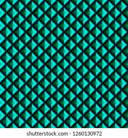Abstract colored squared background with black, blue and green gradient. Seamless pattern vector illustration.