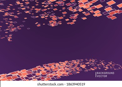 Escuadrones coloreados abstractos, aleatorios, de movimiento. Ilustración vectorial. Antecedentes.