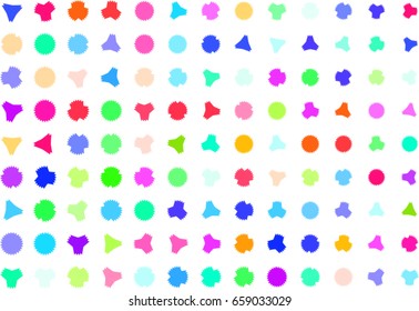Abstract colored star shape pattern. Good for web page, wallpaper, graphic design, catalog, texture or background. Style of mosaic or tile. Vector graphic.