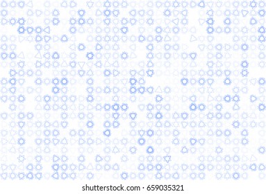 Abstract colored star shape pattern. Good for web page, wallpaper, graphic design, catalog, texture or background. Style of mosaic or tile. Vector graphic.