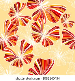 abstract colored striped butterfly. Vector