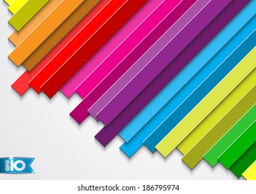 Abstract colored stripes on a gray background