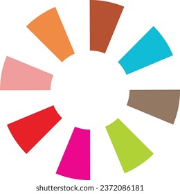abstract colored sunburst radial circle pattern background.
