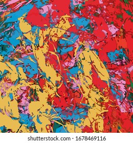 Abstract colored texture of chaotic brush strokes for design of wallpaper, poster, illustration