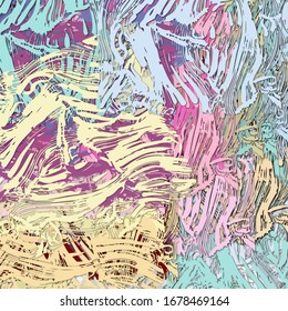 Textura abstracta de trazos caóticos de pincel para el diseño de papel pintado, afiche, ilustración