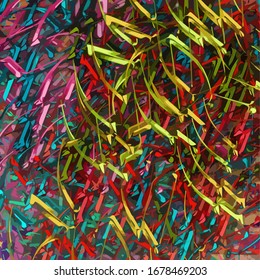 Abstract colored texture of chaotic brush strokes for design of wallpaper, poster, illustration