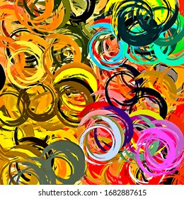 Abstract colored texture of chaotic brush strokes for design of wallpaper, poster, illustration