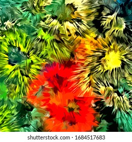 Abstract colored texture of chaotic brush strokes for design of wallpaper, poster, illustration