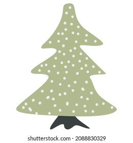 Abstract colored tree in the Scandinavian style. Cartoon vector illustration
