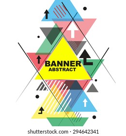 Abstract. Colored triangles, arrows. Background. | EPS10 vector illustration