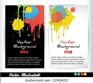 abstract colored vector paint splash