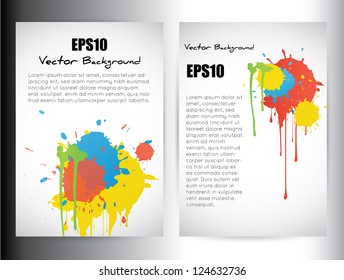 abstract colored vector paint splash
