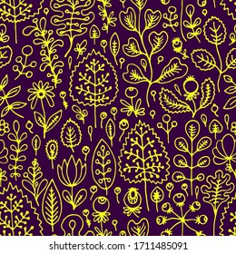 abstract colored vector seamless floral pattern fabric print  