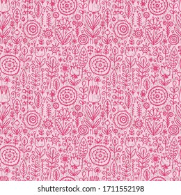 abstract colored vector seamless floral pattern fabric print  