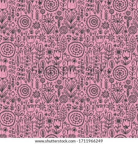 abstract colored vector seamless floral pattern fabric print 