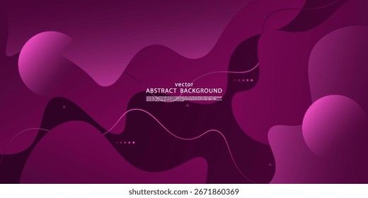 Abstract colored wave banner background. Purple wave fluid pattern in the background. Vector eps10