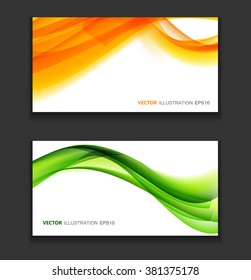 Abstract Colored Wave Card Background. Vector Illustration. EPS10
