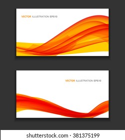 Abstract Colored Wave Card Background. Vector Illustration. EPS10