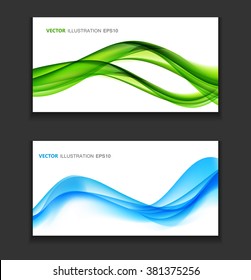 Abstract Colored Wave Card Background. Vector Illustration. EPS10