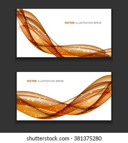 Abstract Colored Wave Card Background. Vector Illustration. EPS10