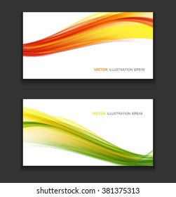 Abstract Colored Wave Card Background. Vector Illustration. EPS10