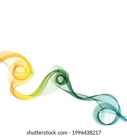 abstract colored wave with curls. Vector background