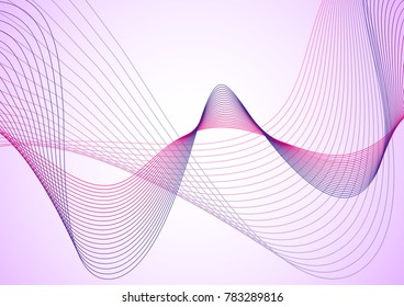 Abstract colored wave or curved line element for design. Vector illustration.