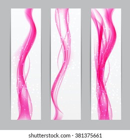 Abstract Colored Wave Header Background. Vector Illustration. EPS10