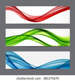 Abstract Colored Wave Header Background. Vector Illustration. EPS10