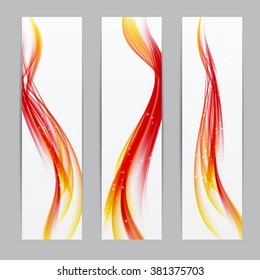Abstract Colored Wave Header Background. Vector Illustration. EPS10
