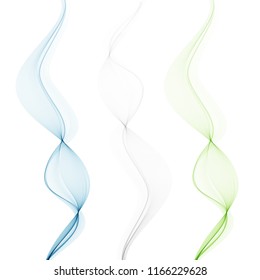 
Abstract colored wave isolated on white.