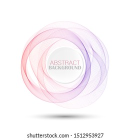 
Abstract colored wave lines in the form of circles.
