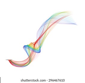 Abstract colored wave lines VECTOR.