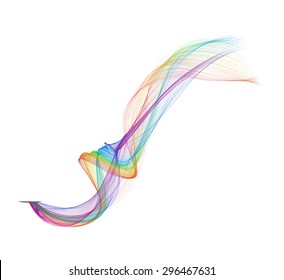 Abstract colored wave lines VECTOR.