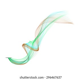 Abstract colored wave lines VECTOR.