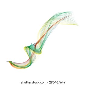 Abstract colored wave lines VECTOR.