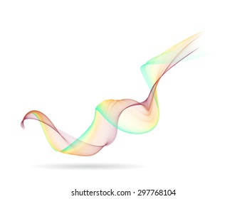 Abstract colored wave lines VECTOR.