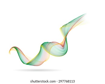 Abstract colored wave lines VECTOR.