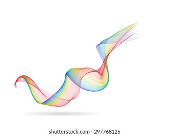 Abstract colored wave lines VECTOR.