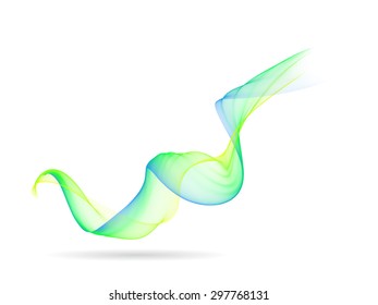 Abstract colored wave lines VECTOR.