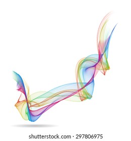 Abstract colored wave lines VECTOR.
