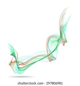 Abstract colored wave lines VECTOR.