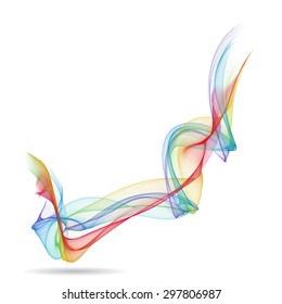 Abstract colored wave lines VECTOR.