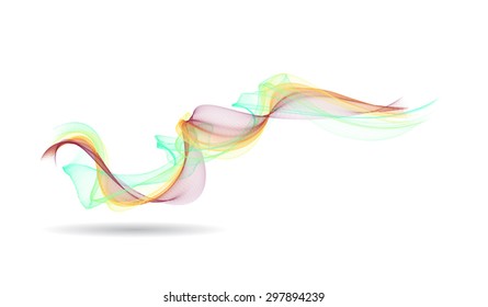 Abstract colored wave lines VECTOR.